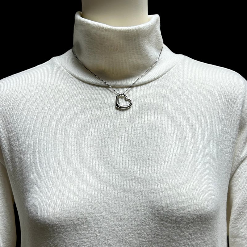 美品】TIFFANY ティファニー オープンハート 2.2 × 1.9 美品】TIFFANY ティファニー オープンハート 2.2 × 1.9