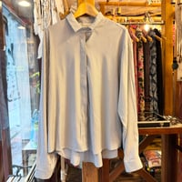 【Lucy's】ストライプシャツ　グレー