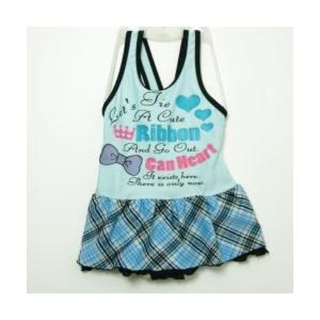 CAN HEART ワンピース水着 キッズ　女児水着　リボン　ブルー 110cm　 （3140-383-BU）