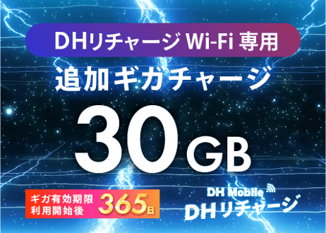 【30GB使える】追加ギガチャージ