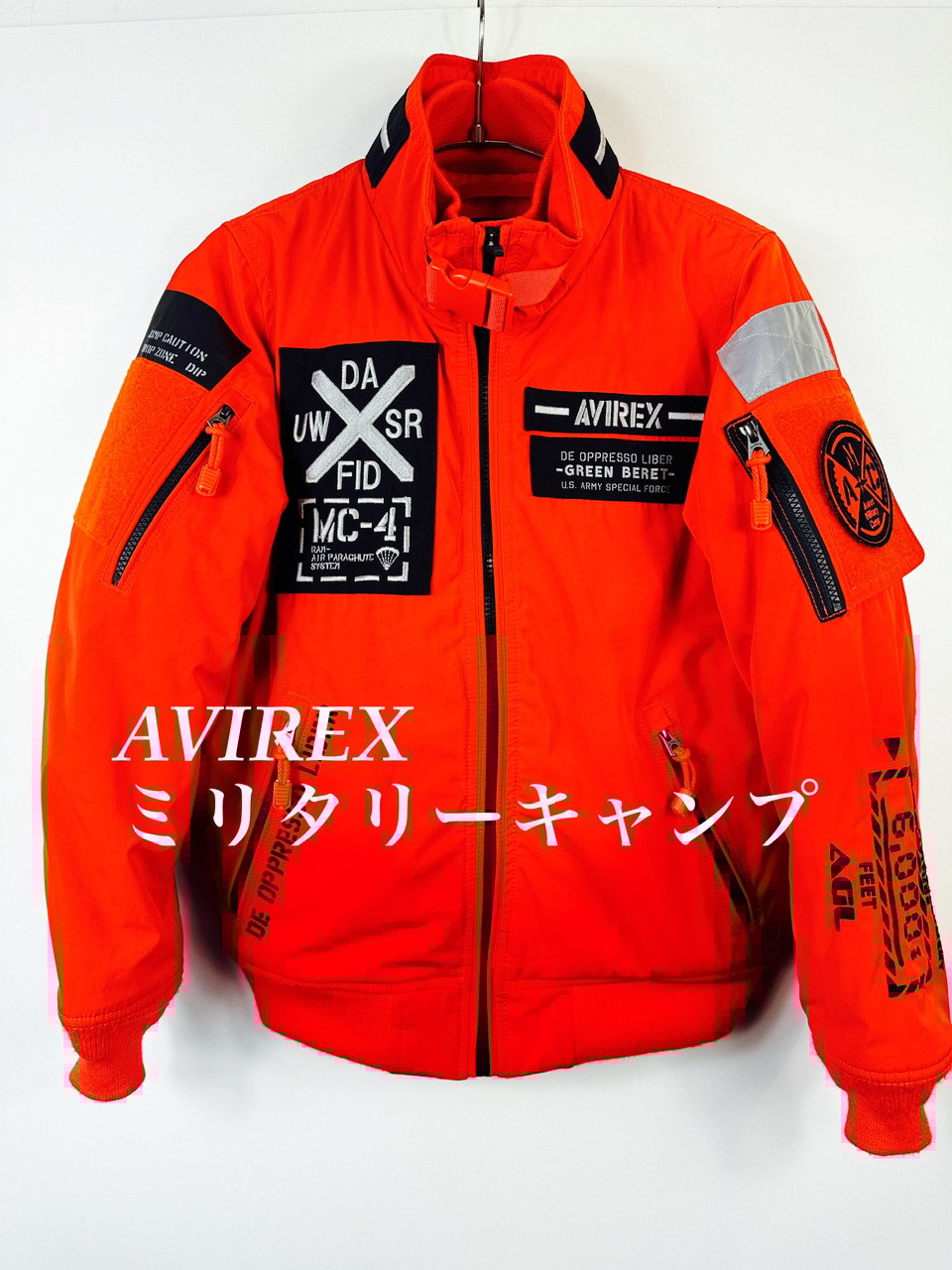 きっと様AVIREX USA製 MA-1ミリタリージャケットM カーキ