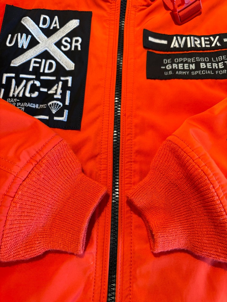 AVIREX ミリタリーキャンプ ジャンパー オレンジ MA-1