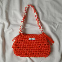 colorful hand bag -vivid orange-