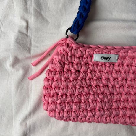 colorful hand bag -pink×blue-