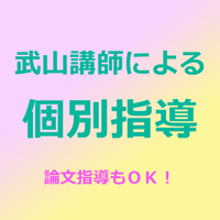 武山講師によるZOOM個別指導（30分）