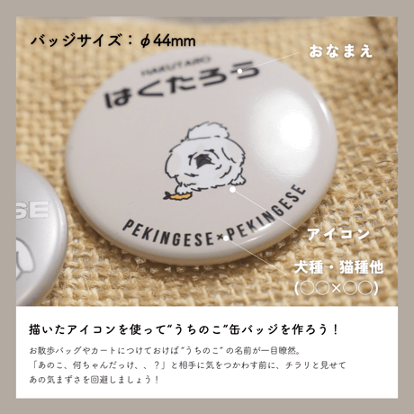 缶バッジについてのご説明