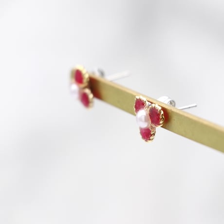 イヤリング・ピアス｜小花｜ピンク