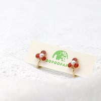 イヤリング・ピアス｜小花｜オレンジ