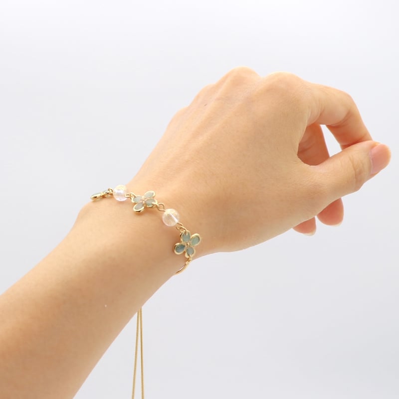 涼やか　爽やか　透明感【新品】アナスイ　ブレスレット　ビーズ　カエル　王冠　蝶々 涼やか 爽やか 透明感【新品】アナスイ ブレスレット ビーズ