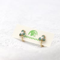 イヤリング・ピアス｜小花｜水色