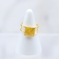 リング｜スクエアgold｜黄色