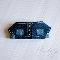 denim ジャケット　単品【濃ブルー×シルバー】
