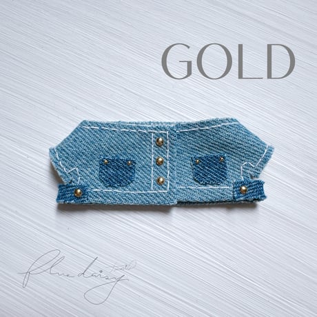 denim ジャケット 単品【ライトブルー×ゴールド】