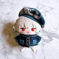 denim ジャケット・ベレー帽セット 【ネイビー×ゴールド】