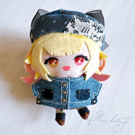 denim ジャケット・ベレー帽セット 【ブルー×ゴールド】