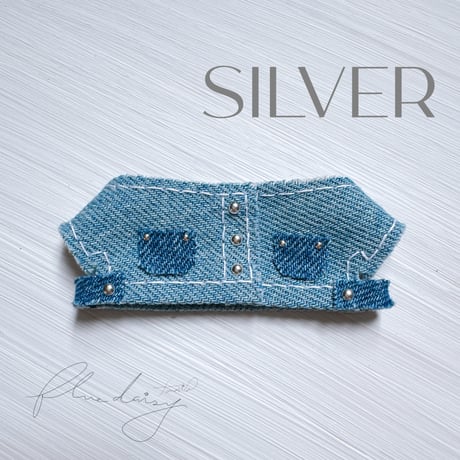 denim ジャケット 単品【ライトブルー×シルバー】