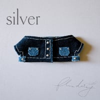 denim ジャケット 単品【ネイビー×シルバー】