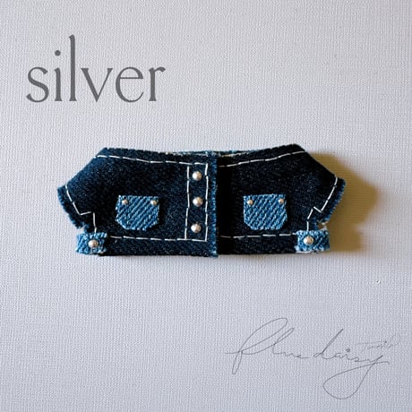 denim ジャケット 単品【ネイビー×シルバー】