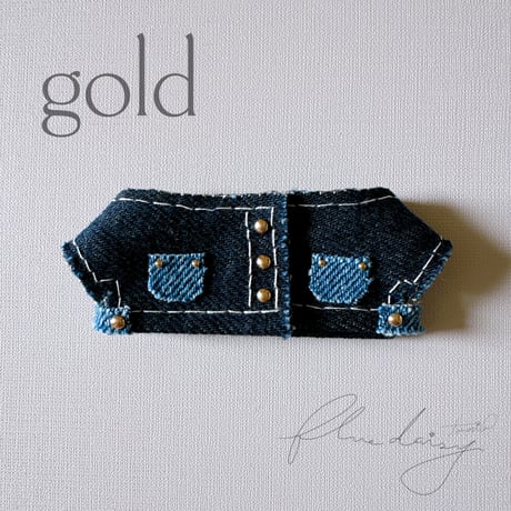 denim ジャケット 単品【ネイビー×ゴールド】