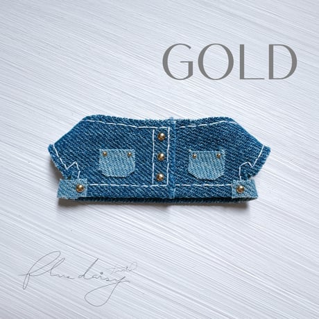 denim ジャケット 単品【ブルー×ゴールド】