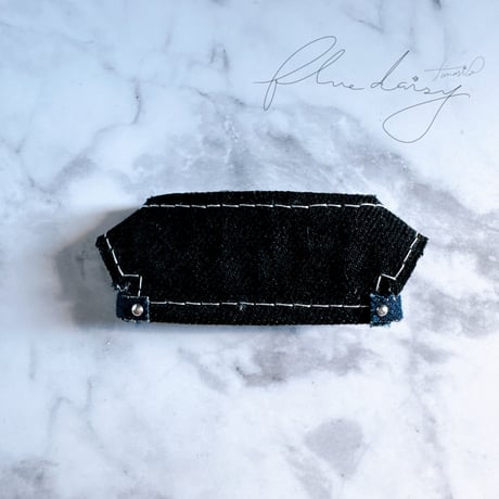 denim ジャケット 単品【ブラック×シルバー】