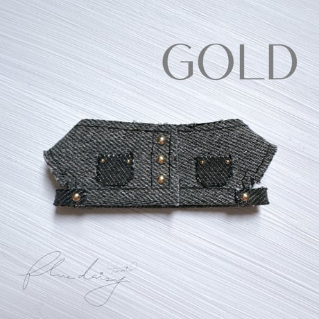 denim ジャケット 単品【グレー×ゴールド】