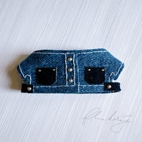 denim ジャケット　単品【ブルー×シルバー】