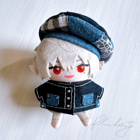 denim ベレー帽　単品【ブルー】