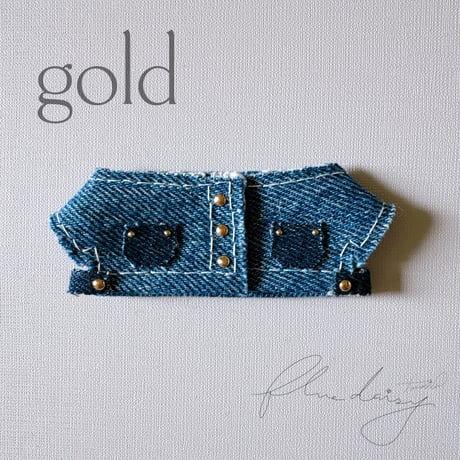 denim ジャケット 単品【ブルー×ゴールド】