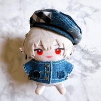 denim ジャケット・ベレー帽セット【ブルー×ゴールド】