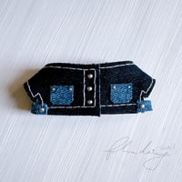 denim ジャケット　単品【ネイビー×シルバー】