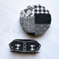 black denim ジャケット・ベレー帽セット
