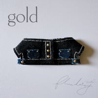 denim ジャケット 単品【ブラック×ゴールド】