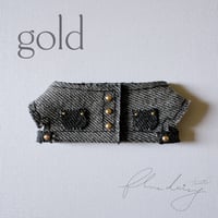 denim ジャケット 単品【グレー×ゴールド】