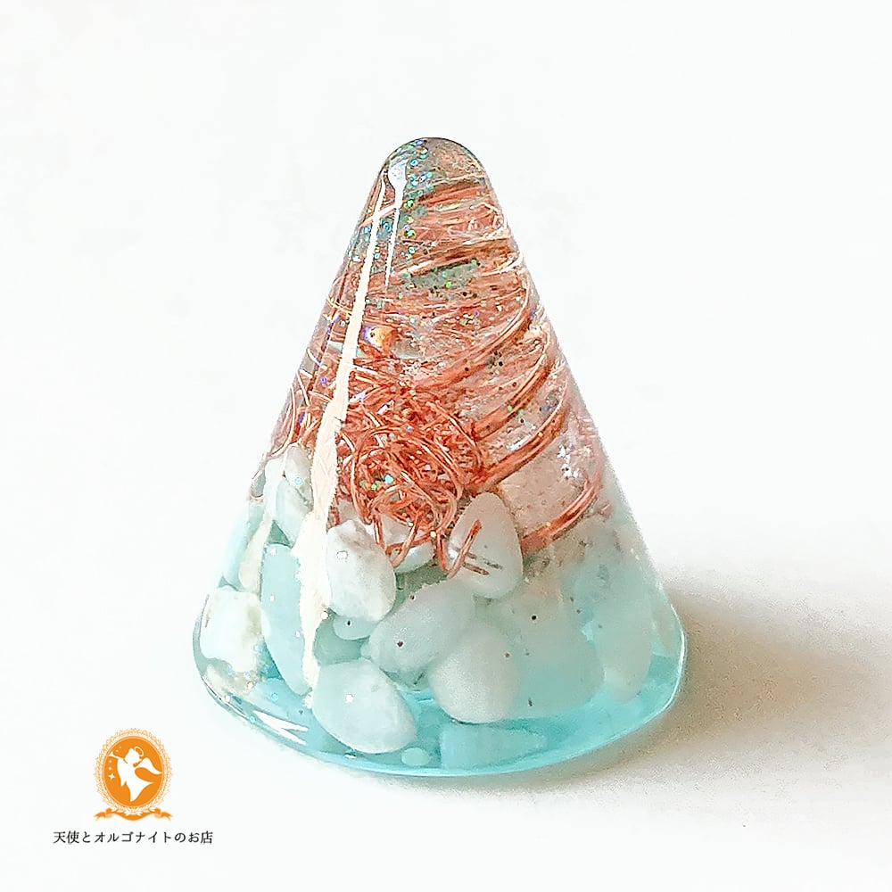 大天使ウリエルのハート シトリン オルゴナイト he1010cit00013 天使の