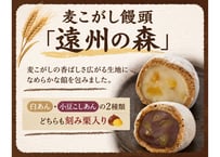 【常温】麦こがし饅頭「遠州の森」8個入（こしあん、白あん各４個入り）賞味期間６５日間