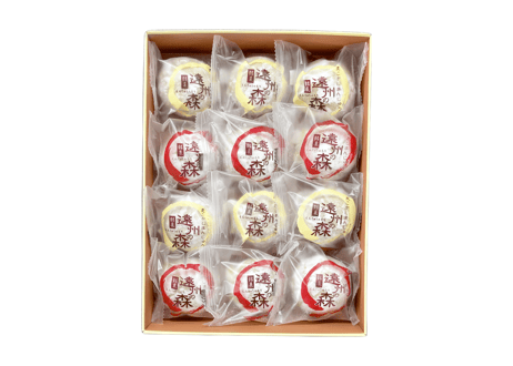 【常温】麦こがし饅頭「遠州の森」8個入（こしあん、白あん各４個入り）賞味期間６５日間