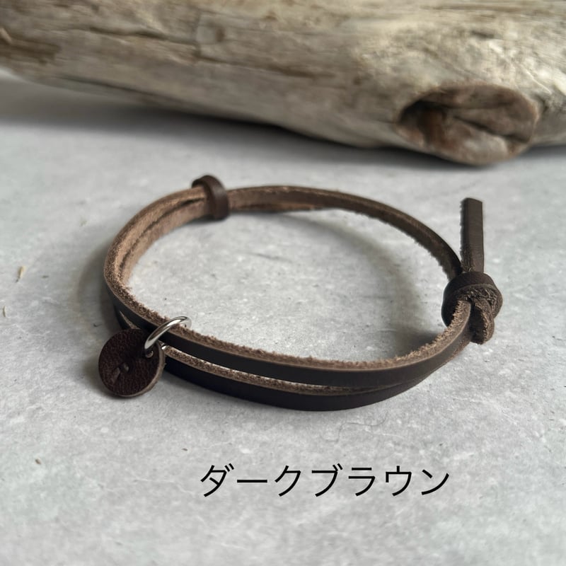 長さ調節可能！本革レザーブレスレット メンズサイズ | Anne Leather