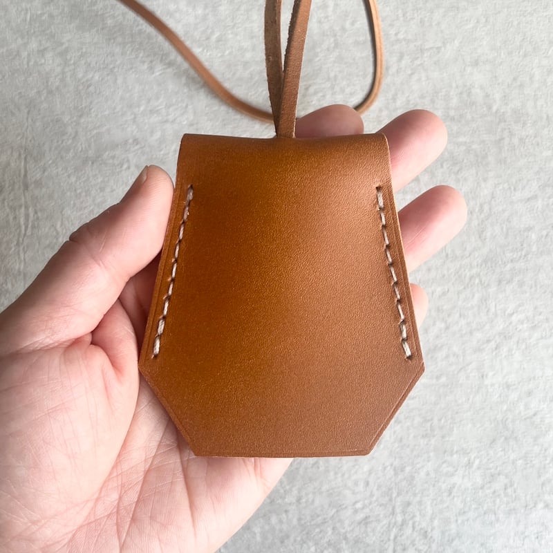 クロシェット Lサイズ リング2個 本革 手縫い 革平ひも