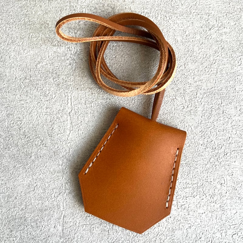 クロシェット Lサイズ リング2個 本革 手縫い 革平ひも キャメル