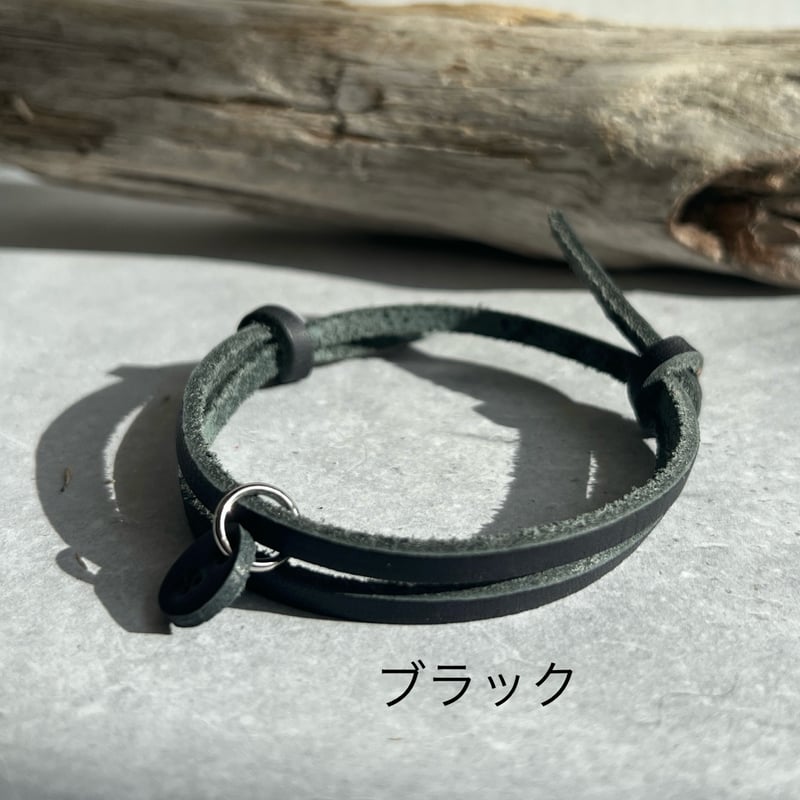 長さ調節可能！本革レザーブレスレット メンズサイズ | Anne Leather