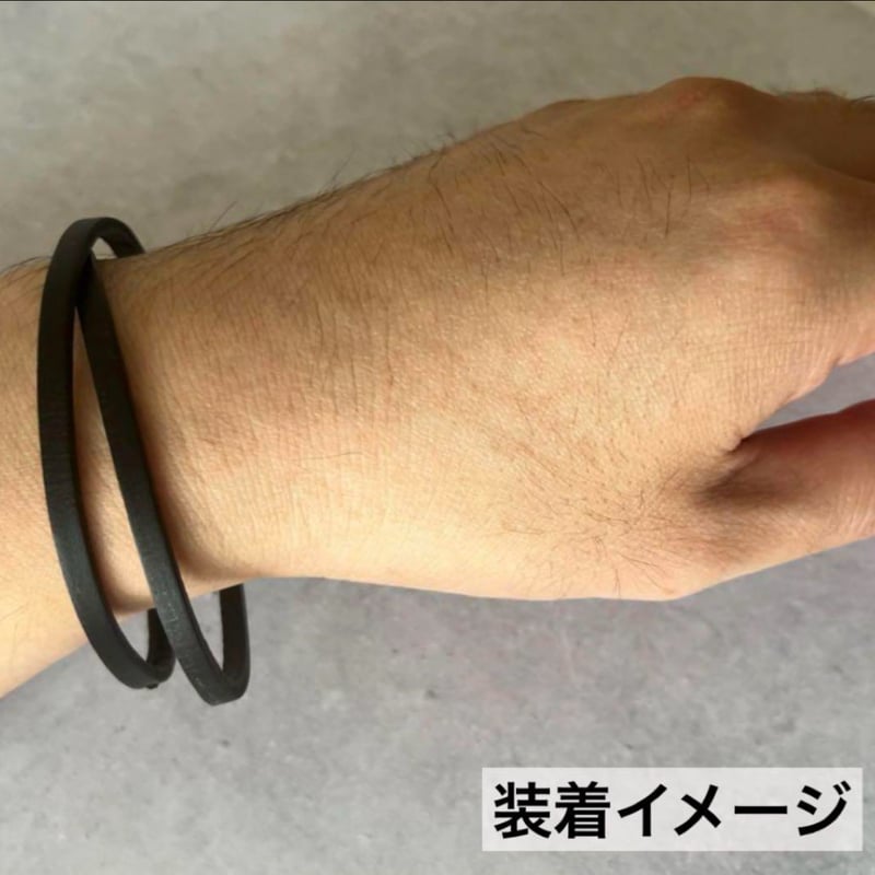 金属アレルギーの方におすすめ！本革レザーブレスレット ペアセット