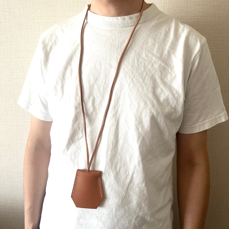 クロシェット Lサイズ リング2個 本革 手縫い 革平ひも