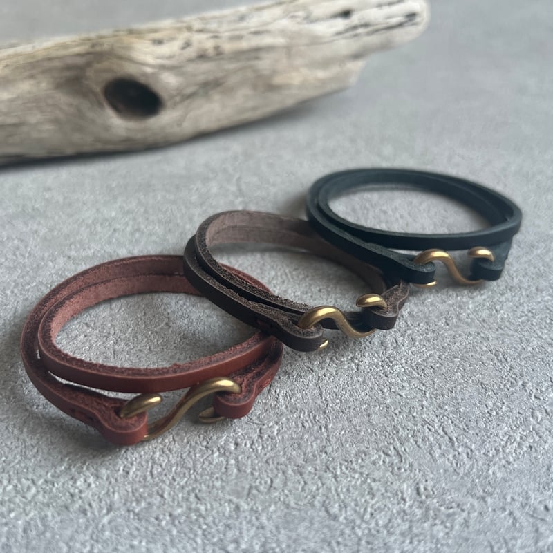 レザーブレスレット インフィニティ レディースサイズ | Anne＠手縫い