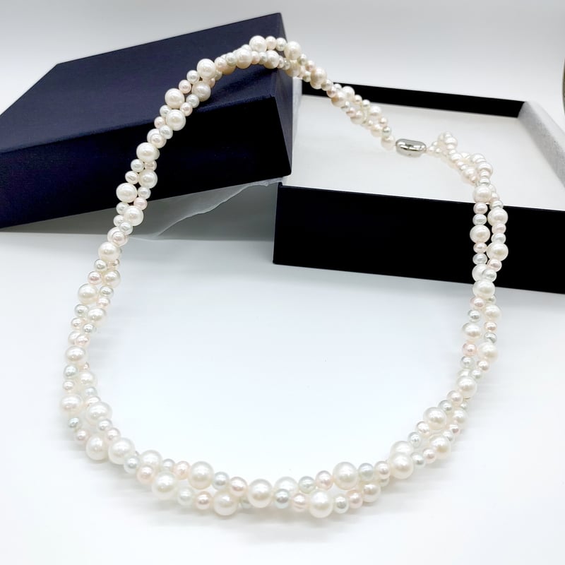 3色パール 2連ネックレス | KJM-pearl