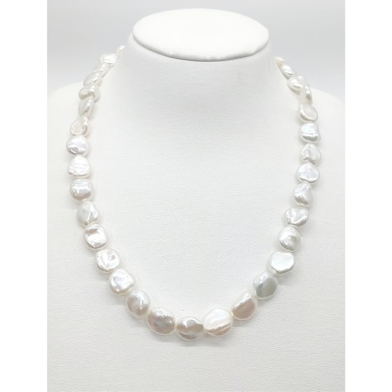 大粒バロックのシンプル一連ネックレス | KJM-pearl