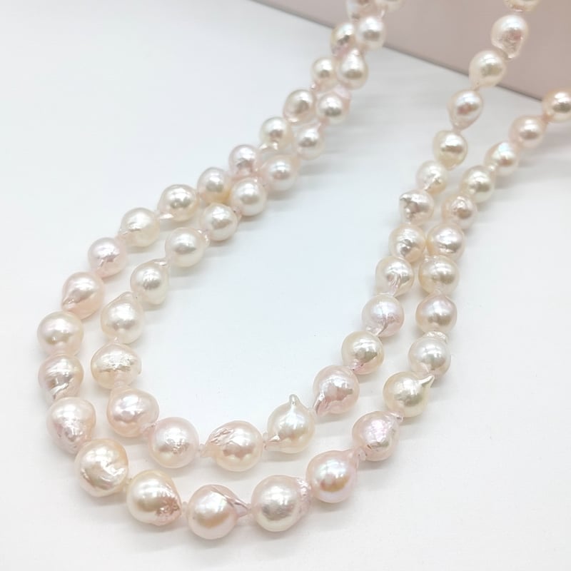 極美品 あこや真珠 セミバロック ロングネックレス 6.9〜7.1㎜ O457 極美品 あこや真珠 セミバロック ロングネックレス 6.9〜7.1㎜ O457 極