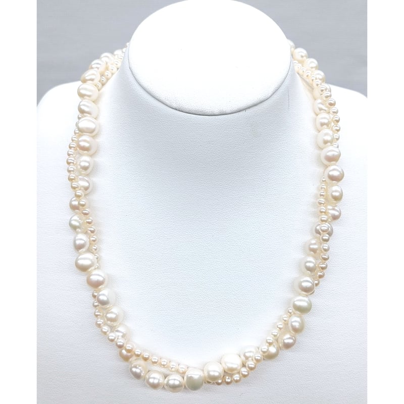 ホワイトパール二重巻きネックレス ホワイトパール 二重巻きネックレス - メルカリ