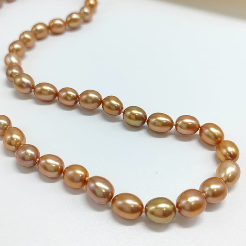 ブラウンパールの90cmロング エンドレスオールナッツ ネックレス | KJM