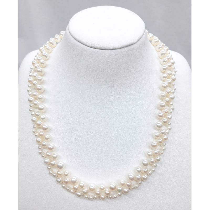 編み込みパールのネックレス | KJM-pearl